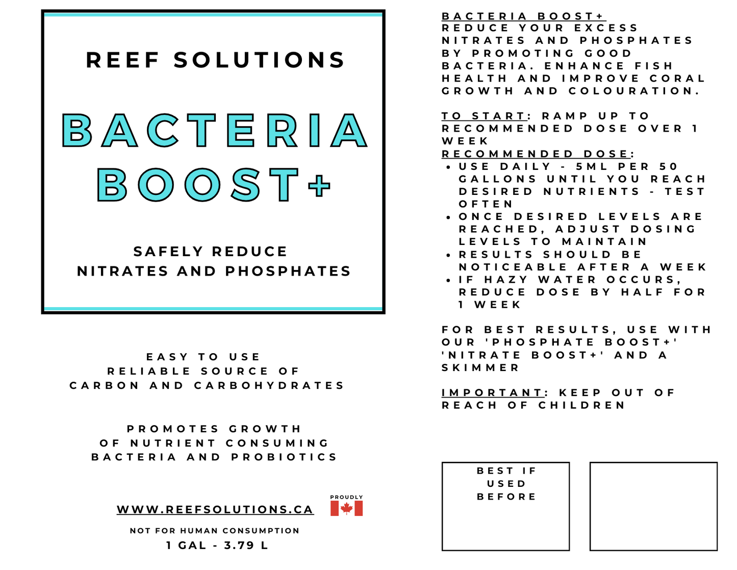 Bacteria Boost+ Biological Enhancer and Nutrient Control - 3.79 L / 1 Gallon