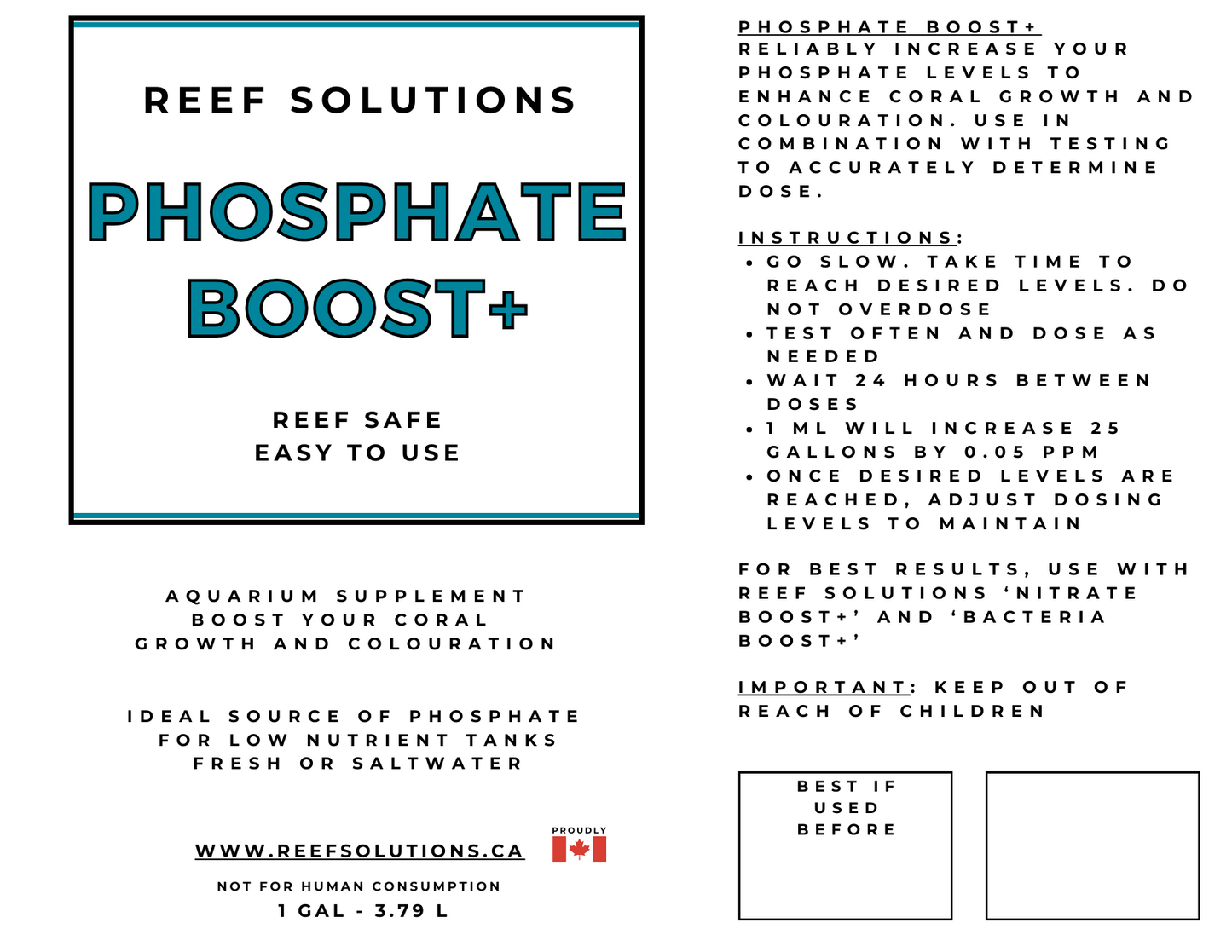 Phosphate Boost+ Phosphorus Supplement - 3.79 L / 1 Gallon